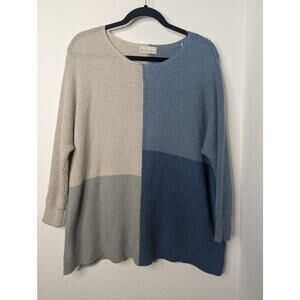 Be Cool Patchwork Knit Sweater Women M/L Cottagecore *READ